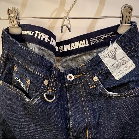 Luker by Neighborhood CMSS Common Sense 2011 Raw Dark Blue Denim Mens Size Small
